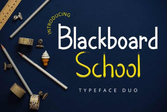 Blackboard School: A Playful Brush Font