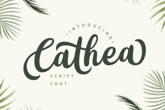 Cathea: A Bold Curvy Script Font